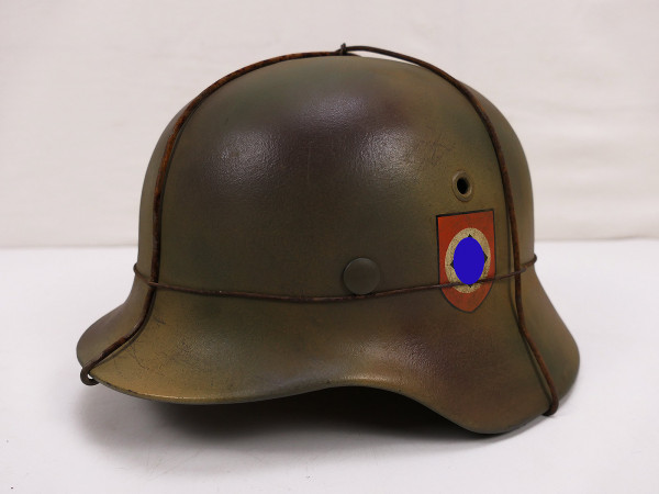 Waffen SS Tropen Camouflage SD Stahlhelm M40 mit Helmfutter Gr.57 Tarnhelm