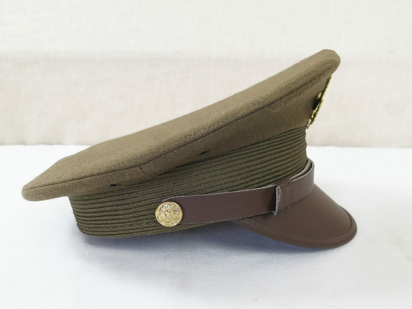 US ARMY WW2 Officer Crusher cap VISOR HAT Schirmmütze Offizier | Lomax  Militaria