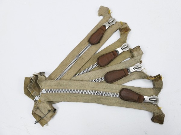 1x Stück Khaki Reißverschluss ZIPP für Knochensack Tasche Fallschirmjäger aus Museumsauflösung
