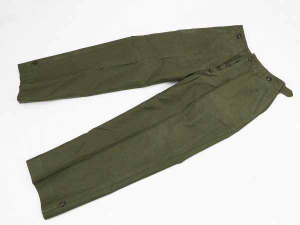 Einzelstück ORIGINAL US ARMY M-1943 Trousers Field Cotton O.D. W30/I30 Hose WW2