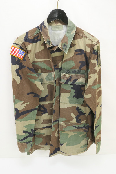 US Army Feldhemd Coat Hot Weather Camouflage Woodland - Rip Stop - Medium Long