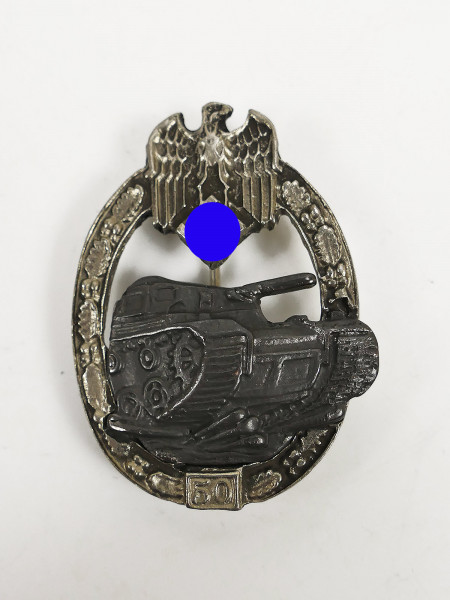 Wehrmacht Panzerkampfabzeichen Heer mit Einsatzzahl 50