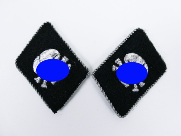 Waffen Elite Kragenspiegel Totenkopf Division Offizier für Feldbluse