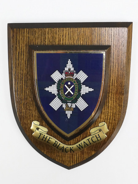 Erinnerungs Wand Tafel Plakette The Black Watch Royal Highland Regiment Wall Shield Plaque