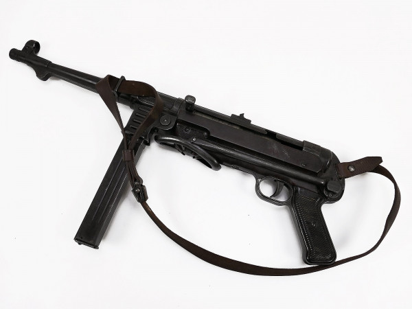 Eonzelstück MP40 Maschinenpistole Wehrmacht Deko Modell Filmwaffe ANTIK mit Tragegurt MP 40