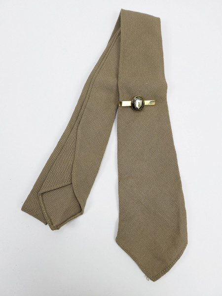 US WW2 GI Khaki Neck Tie - Krawatte Uniform Hemd Schlips Binder mit Nadel BIG RED ONE Infantry