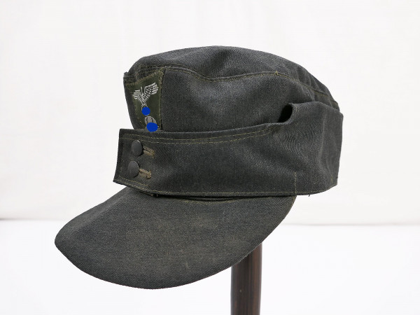 Waffen SS M43 Feldmütze Grau leichtes Gabardinetuch mit Trapez Effekten Gr. 58