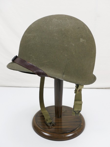 Original US Army WW2 M1 Stahlhelm Helm Glocke vorne gebördelt mit Liner Vietnam