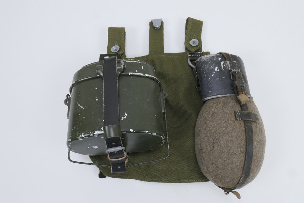 Set Wehrmacht DAK Afrika Korps Brotbeutel Kochgeschirr Riemen Feldflasche