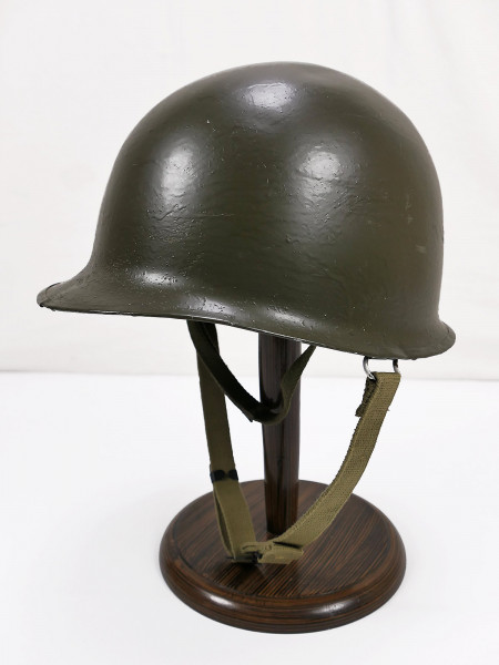 US ARMY WW2 M1 Swivel Bale Front Seam Helmet Stahlhelm mit U.S. Westinghouse Liner
