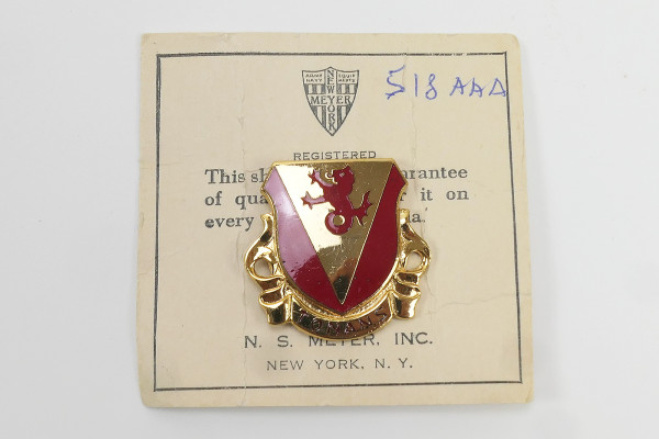 US WW2 Military Unit Crests Unit Insignia 518th AAA Anti Aircraft Pin Medal Badge Abzeichen
