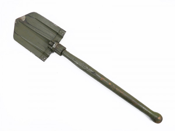 Original Wehrmacht WW2 Klappspaten mit Hersteller ago -überlackiert-