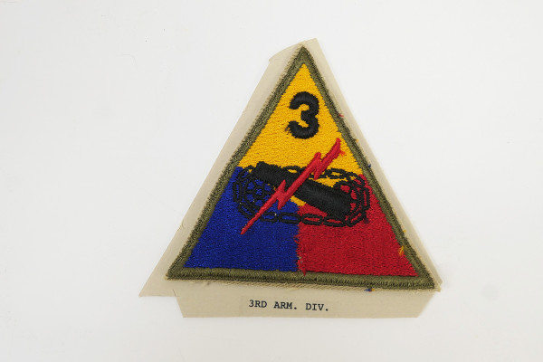 US ARMY WW2 Patch Ärmelabzeichen 3nd Armored Division Panzerdivision 1941-1947