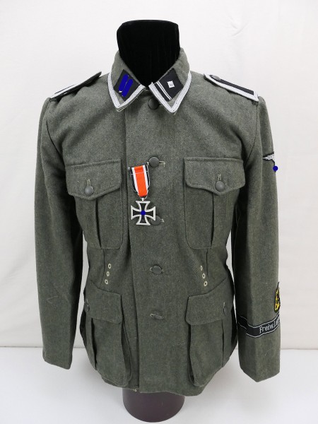 Waffen SS M40 Feldbluse Uniform Freiwilligen Legion Flandern aus Museumsauflösung