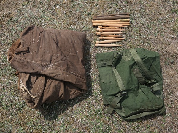 #07 Original WW2 British Army Tropical tent Afrikakorps Zweimannzelt mit Zubehör