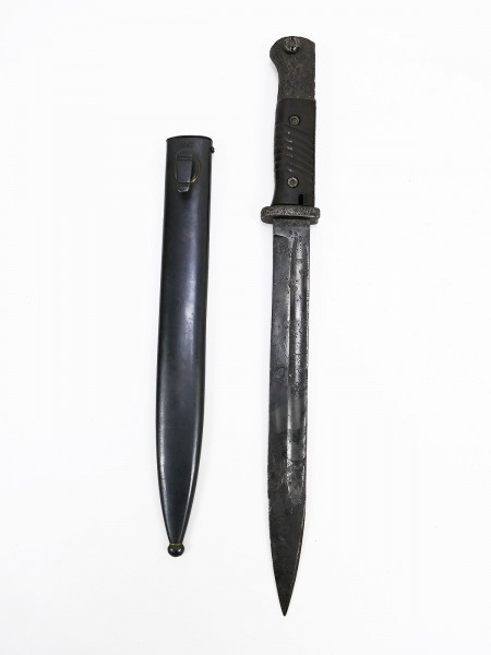 Wehrmacht original Bajonett M84/98 K98 / Seitengewehr Clemen & Jung mit Repro Scheide