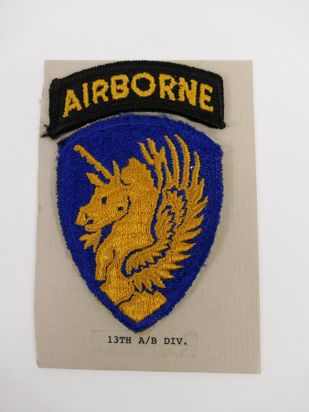 Original US ARMY WW2 Airborne A/B Divisionsabzeichen Patch - 13th A/B Division Abzeichen