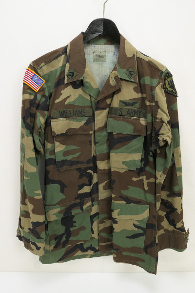US Army Feldhemd Coat Hot Weather Camouflage Woodland - Rip Stop - Small Long