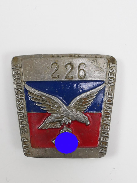 Luftwaffe Dienstabzeichen Ausweismarke Nr.226 Versuchsstelle Peenemünde West