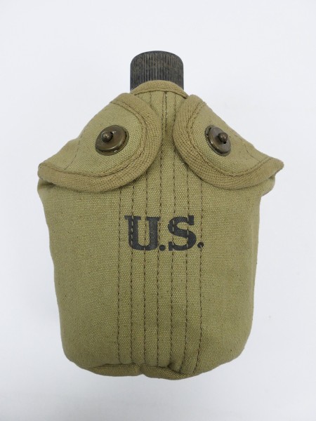 #04 Set US ARMY Feldflasche (Original) mit Becher und Feldflaschenbezug