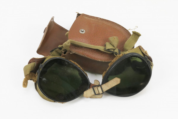 #1 US ARMY WW2 Ski + Mountain Trooper Goggles - Gebirgsjäger Brille in Etui