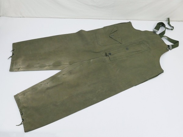 US ARMY WW2 Wet Weather Trousers Bib pants Jeep Vintage Regenhose Gr. Medium