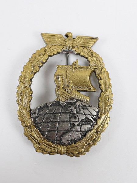 Wehrmacht Kriegsmarine Hilfskreuzer-Kriegsabzeichen Marine entnazifiziert