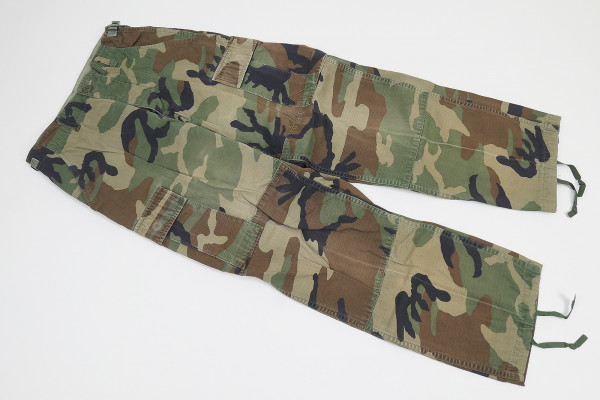 #12 US Army BDU Feldhose Combat Trousers Camouflage Woodland Tarnhose X-Small short - Ripstop