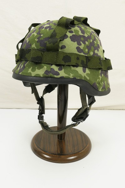 #2 Dänischer Gefechtshelm HMAK - Dänemark Taktischer Helm mit Helmbezug Flecktarn - Medium