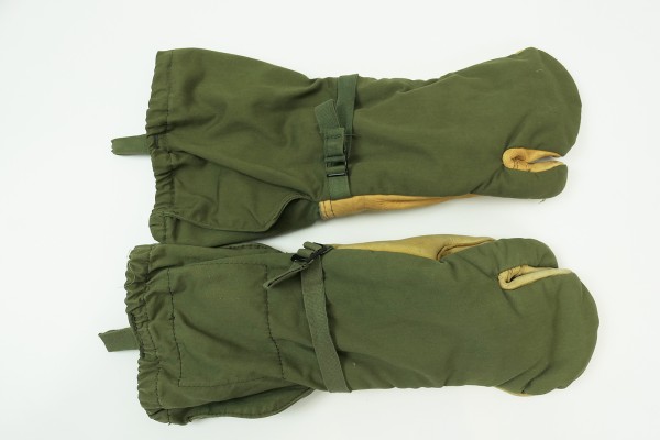 US ARMY Vietnam Cold Weather Trigger Finger Wool + Shell Gloves Handschuhe 1969 Gr. M Medium