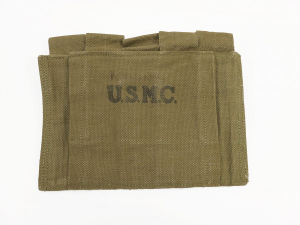 Original USMC WW2 MP Thompson Magazintasche Marine Korps für 5x Stangenmagazine