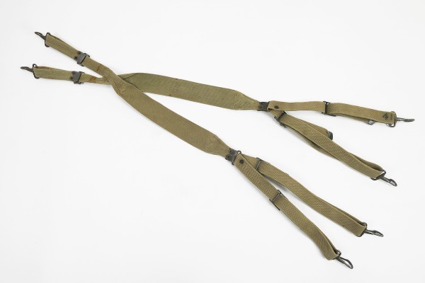 #4 ORIGINAL US ARMY WW2 Suspenders Koppeltragehilfe khaki
