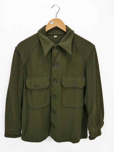 US Army Vintage Shirt Cold Weather Field Wool Feldhemd langarm oliv - Medium 1950er-60er Jahre