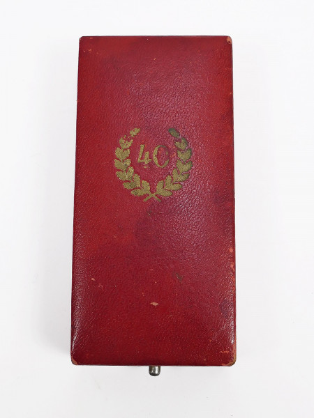 Original Etui / Verleihungsschachtel Treuedienst Ehrenzeichen 1.Stufe 40 Jahre Treue Dienste Beamte