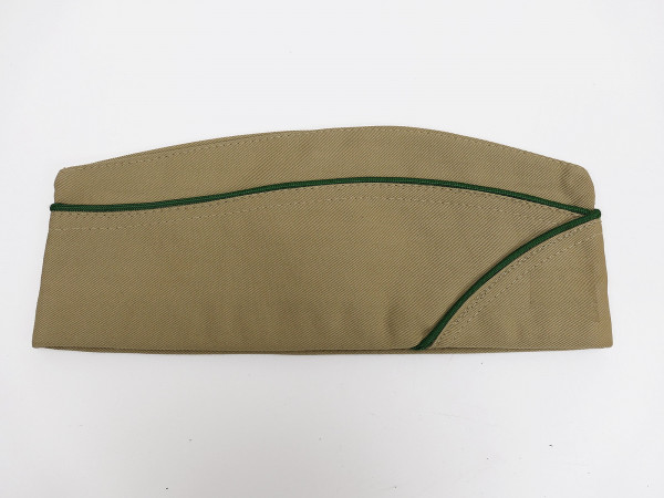 US WW2 Garrison Cap Tan Chino Size 6 7/8 PX Schiffchen 55cm Vintage EM Detached Branch