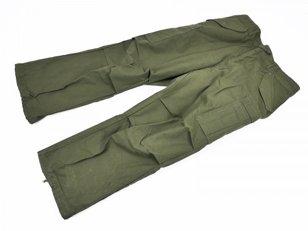 US ARMY Vietnam Trousers Cold Weather Sateen Olive 1974 Hose - Medium Regular