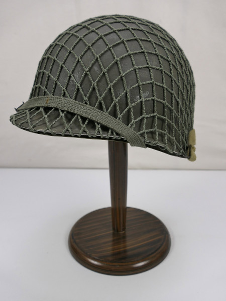 US ARMY Type WW2 M1 Stahlhelm helmet + Liner Kinnriemen Helmnetz