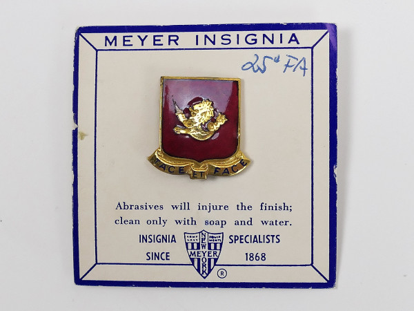 US WW2 Military Unit Crests Insignia 25th Field Artillery DI DUI Pin Medal Badge Abzeichen Crest