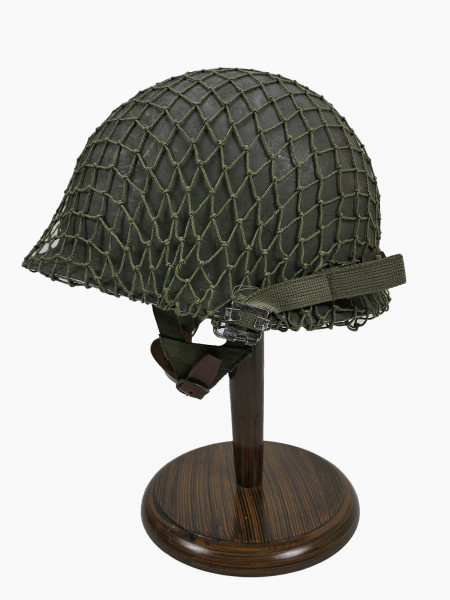 US ARMY WW2 M1 Stahlhelm mit Paratrooper Liner Helmnetz Fallschirmjägerhelm D-Day 1944