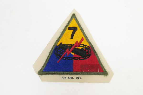 US ARMY WW2 Patch Ärmelabzeichen 7th Armored Division Panzerdivision 1941-1947