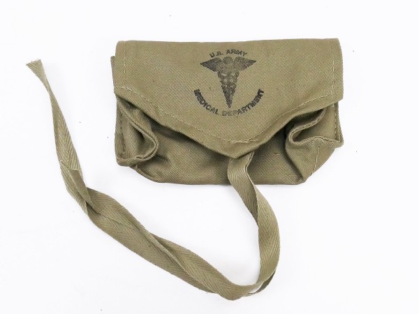 US Army WW2 Verbandspäckchen Tasche First Aid Medical Department Pouch Carrier Aesculap 1943