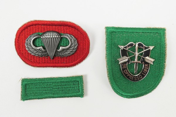 US Parachute Jump Wing oval - Barett Patch - Candy Bar Special Forces 10th SFG (A)