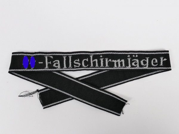 SS Ärmelband SS FALLSCHIRMJÄGER für Offiziere Handgestickt