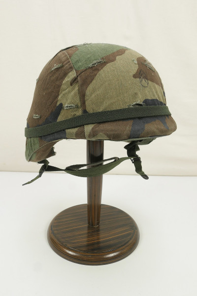 #I Nato PASG Paratrooper Gefechtshelm Combat Helm Gr.M mit US Woodland Helmbezug