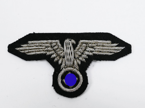 Waffen SS Offiziers Ärmeladler Uniform Feldbluse Silberfaden gestickt