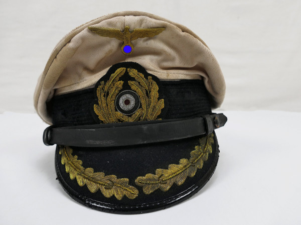 War Hat - Antike Kriegsmarine Schirmmütze Korvetten Kapitän Gr.57 aus U-Boot Sammlung