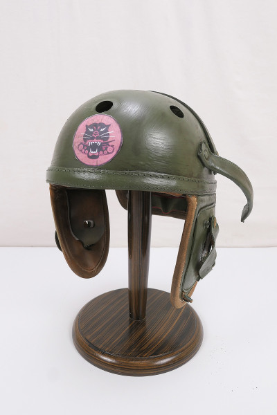 Einzelstück US Army WW2 Tank helmet Panzer Helm Tank Destroyer Panther Hellcat M-1938 Panzerhelm