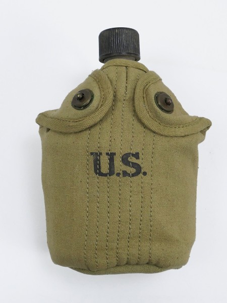 #03 Set US ARMY Feldflasche (Original) mit Becher und Feldflaschenbezug