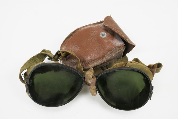 #14 US ARMY WW2 Ski + Mountain Trooper Goggles - Gebirgsjäger Brille in Etui