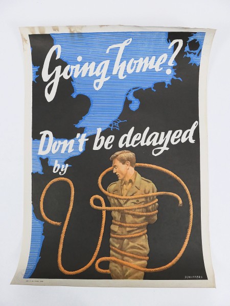#04 WW2 Military Poster Plakat US Army Kaserne VD Venereal Disease Geschlechtskrankheiten